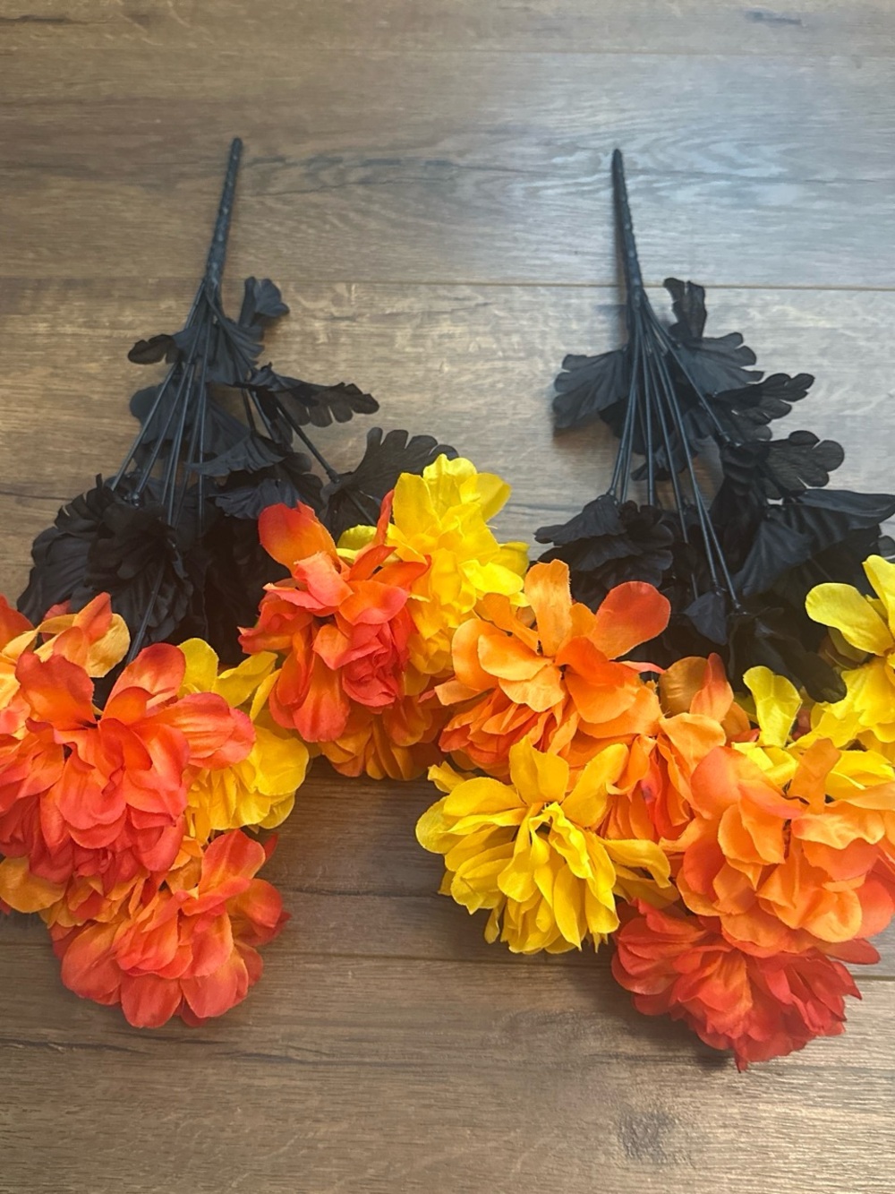 Artificial Fall Bouquet - Orange & Yellow -